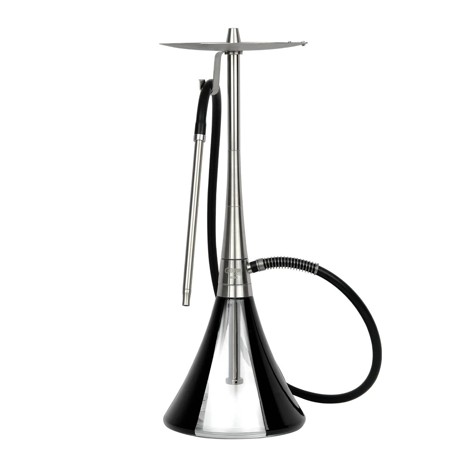 Oduman Orion Hookah Silver Body-Black Glass