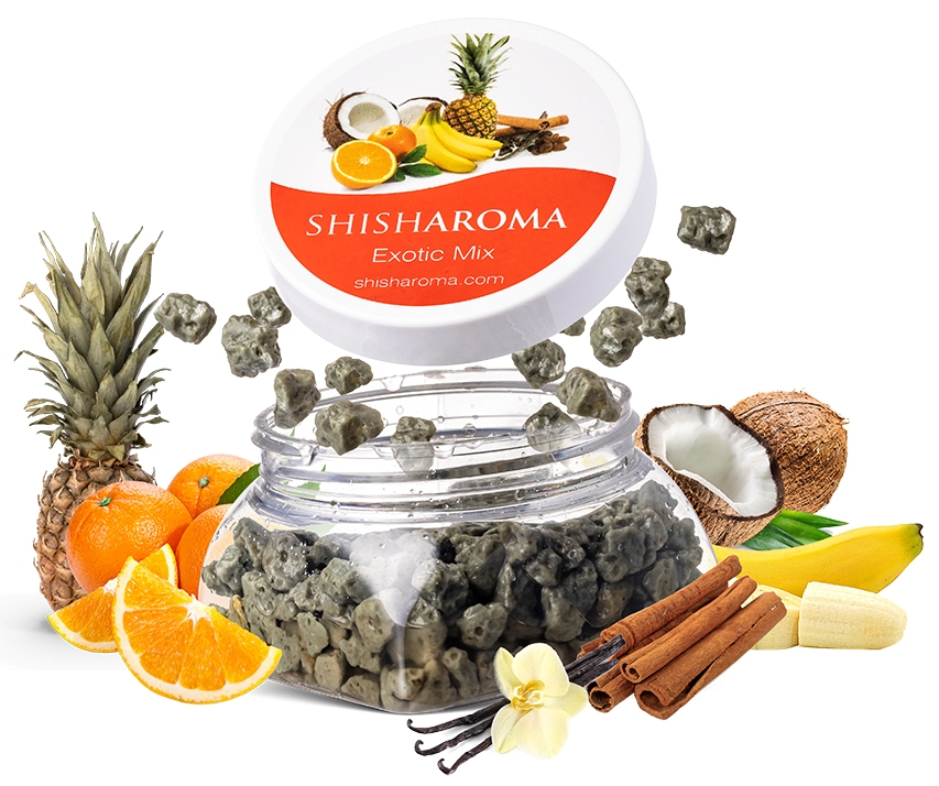 Shisharoma Piatra Minerala Narghilea Exotic Mix - Fructe Tropicale + Scortisoara