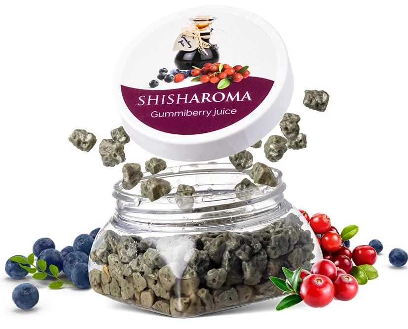 Shisharoma Minerala Narghilea Gummiberry Juice - Afine Negre + Afine Rosii