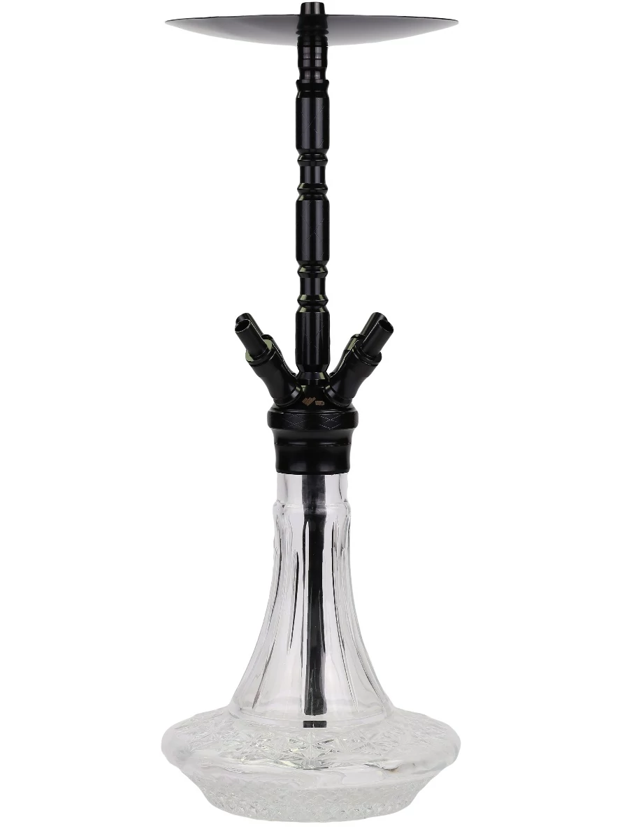 WD Hookah Diamond Black Clear Glass