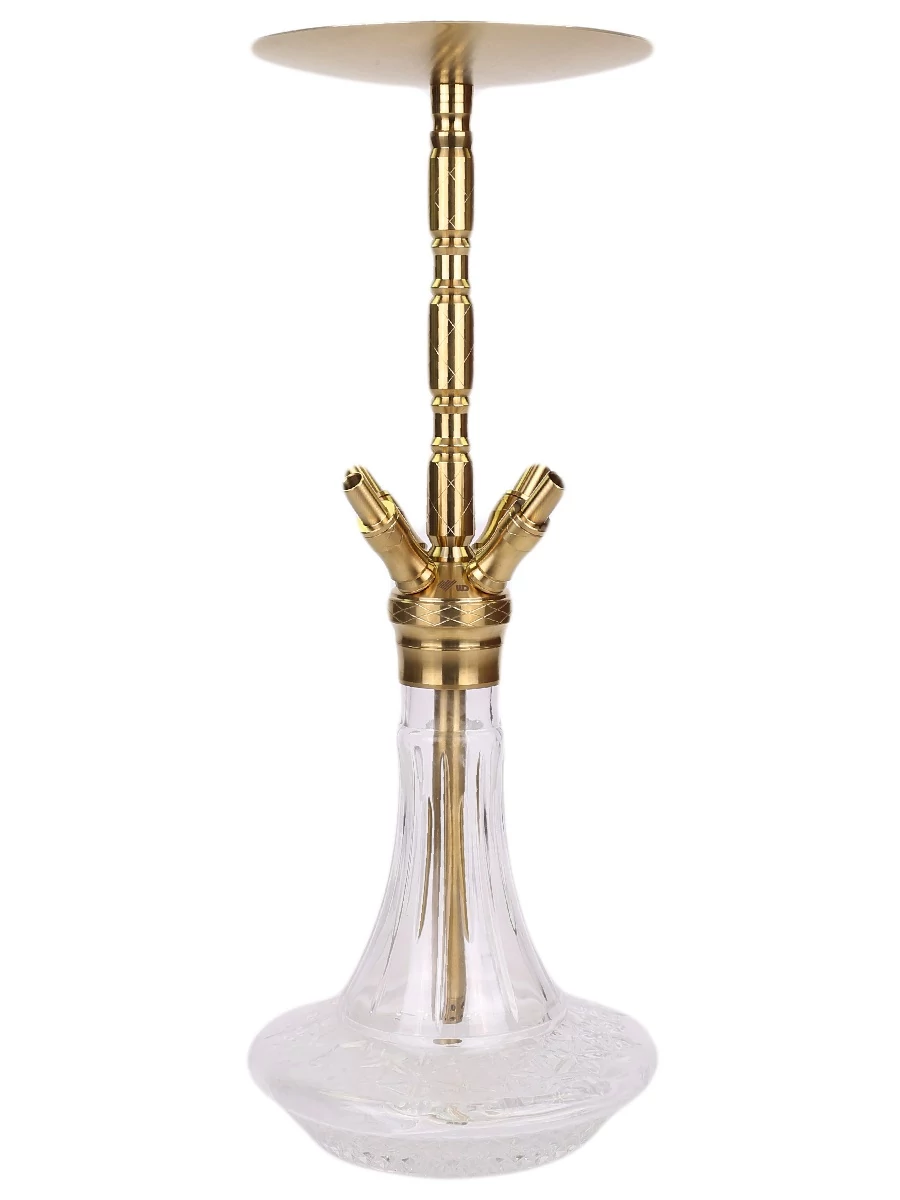 WD Hookah Diamond Gold Clear Glass