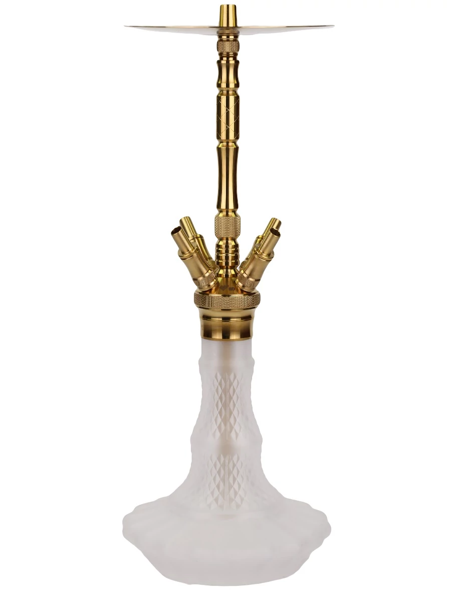 WD Hookah Lace Gold Frozen Glass