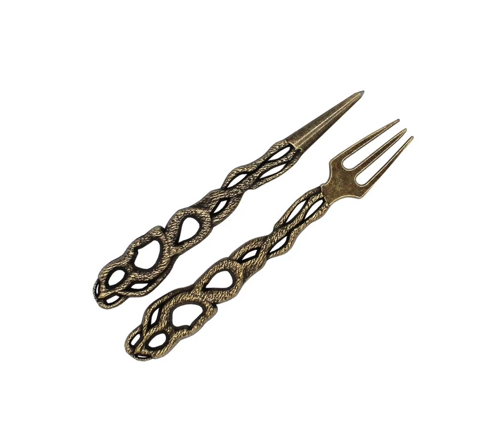 Furca Tutun + Perforator Folie Narghilea Coral Gold