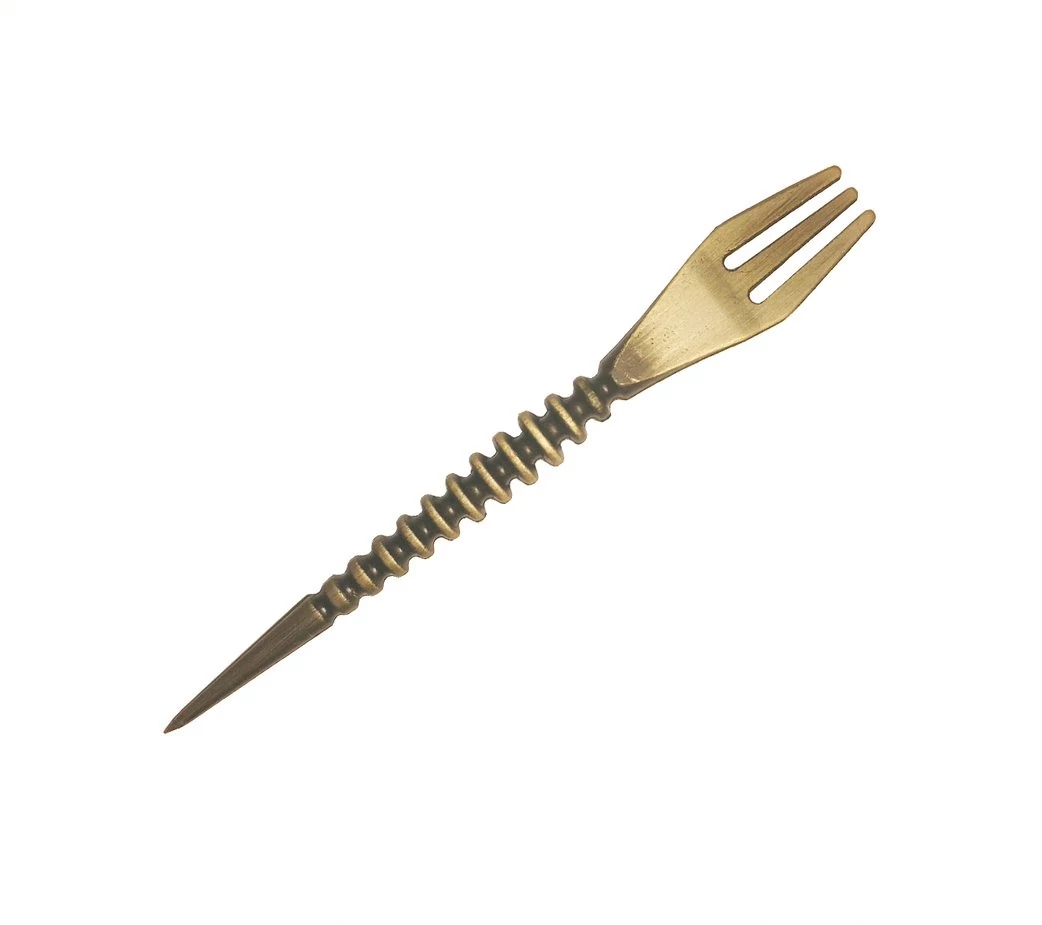 Furca Tutun + Perforator Folie Narghilea 2in1 Screw Gold