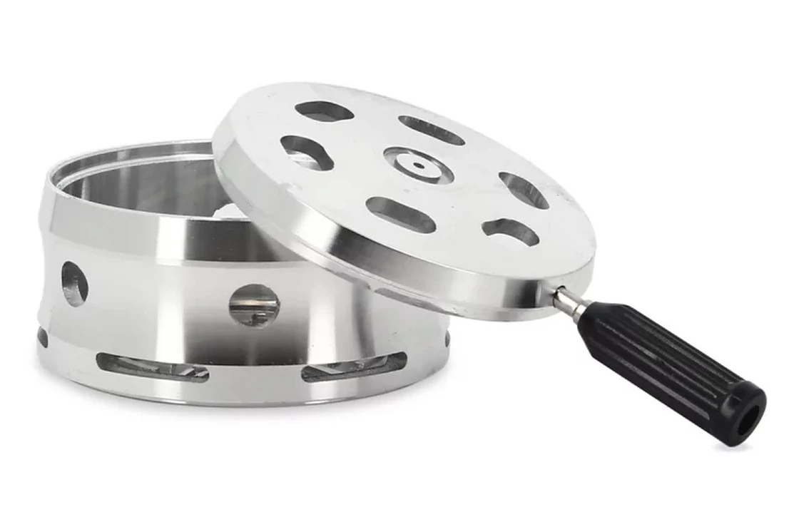 HMD-smoke Box Carbuni Narghilea Smokah Silver Shiny