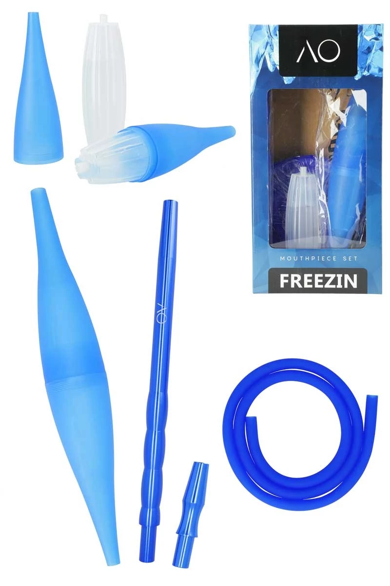 Set Furtun Narghilea Silicon AO + Ice Bazooka Blue