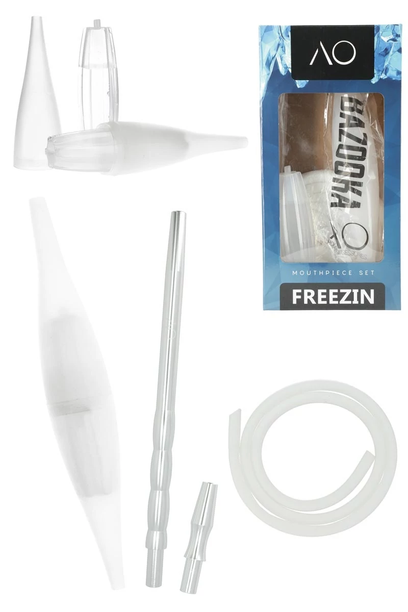 Set Furtun Narghilea Silicon AO + Ice Bazooka Clear