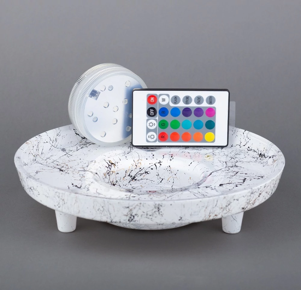 Suport Led Narghilea Sticla Venookah Picasso White 