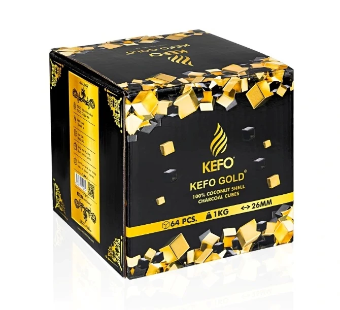 Carbuni Narghilea Kefo Gold XL Cube 26MM