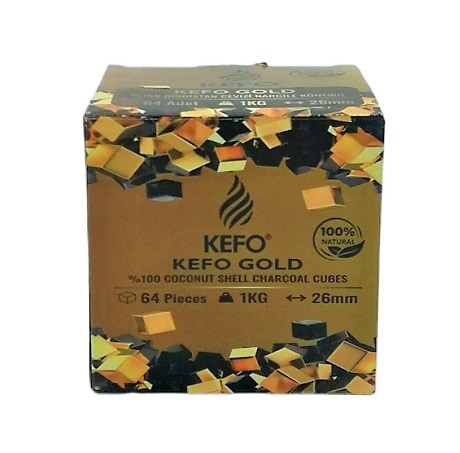 Carbuni Narghilea Kefo Gold XL Cube 26MM